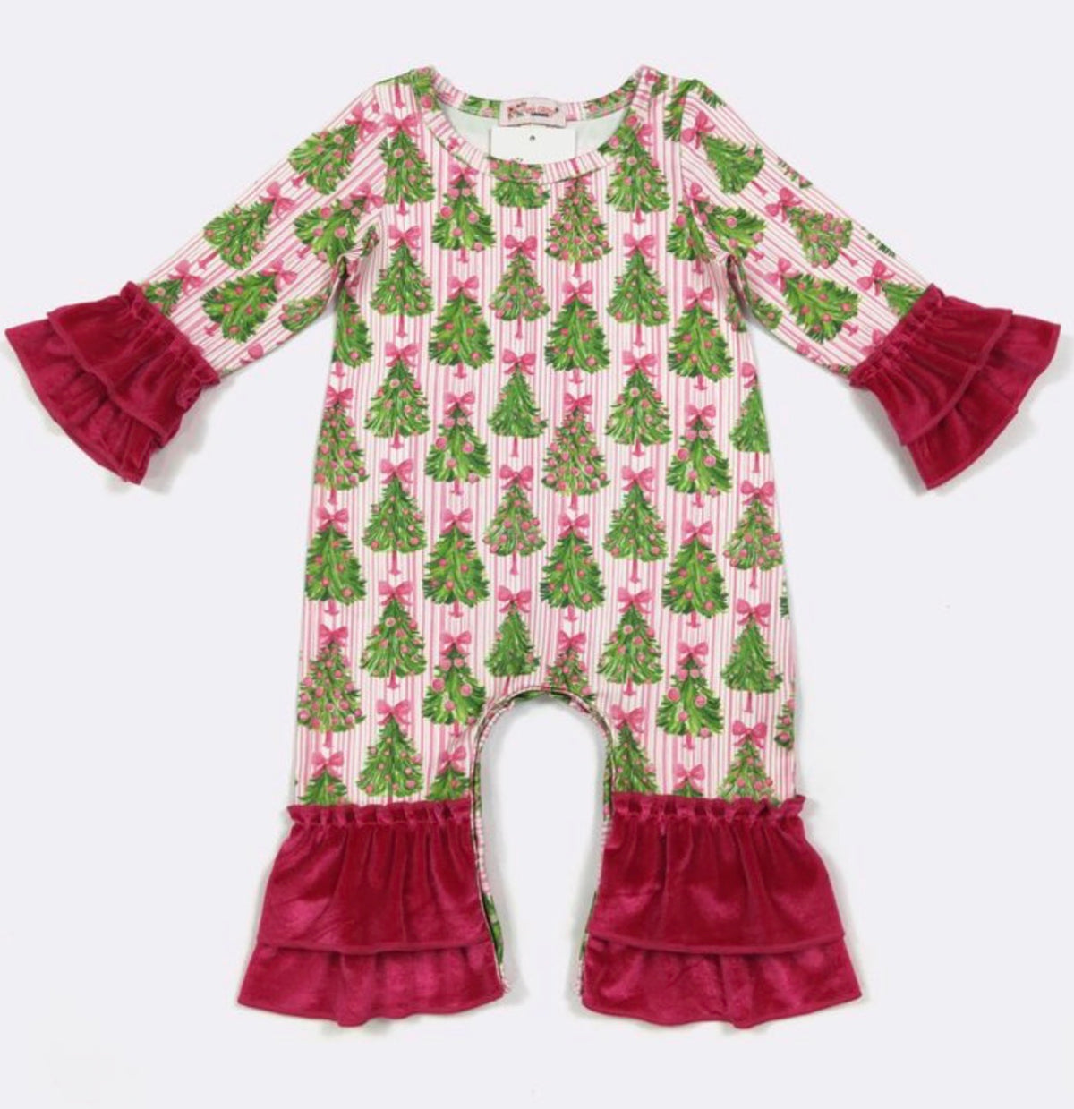 Stripe Tree Romper