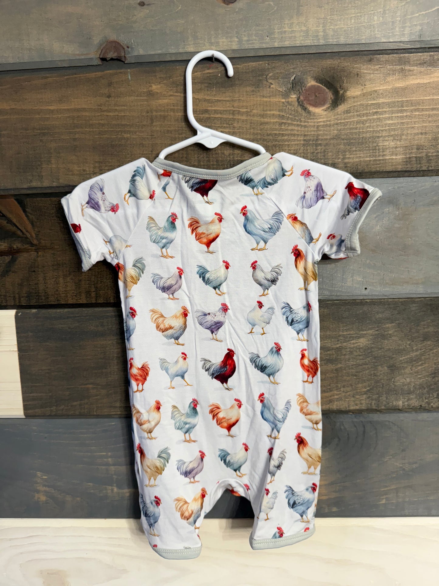 Chicken Bamboo Shortie Romper