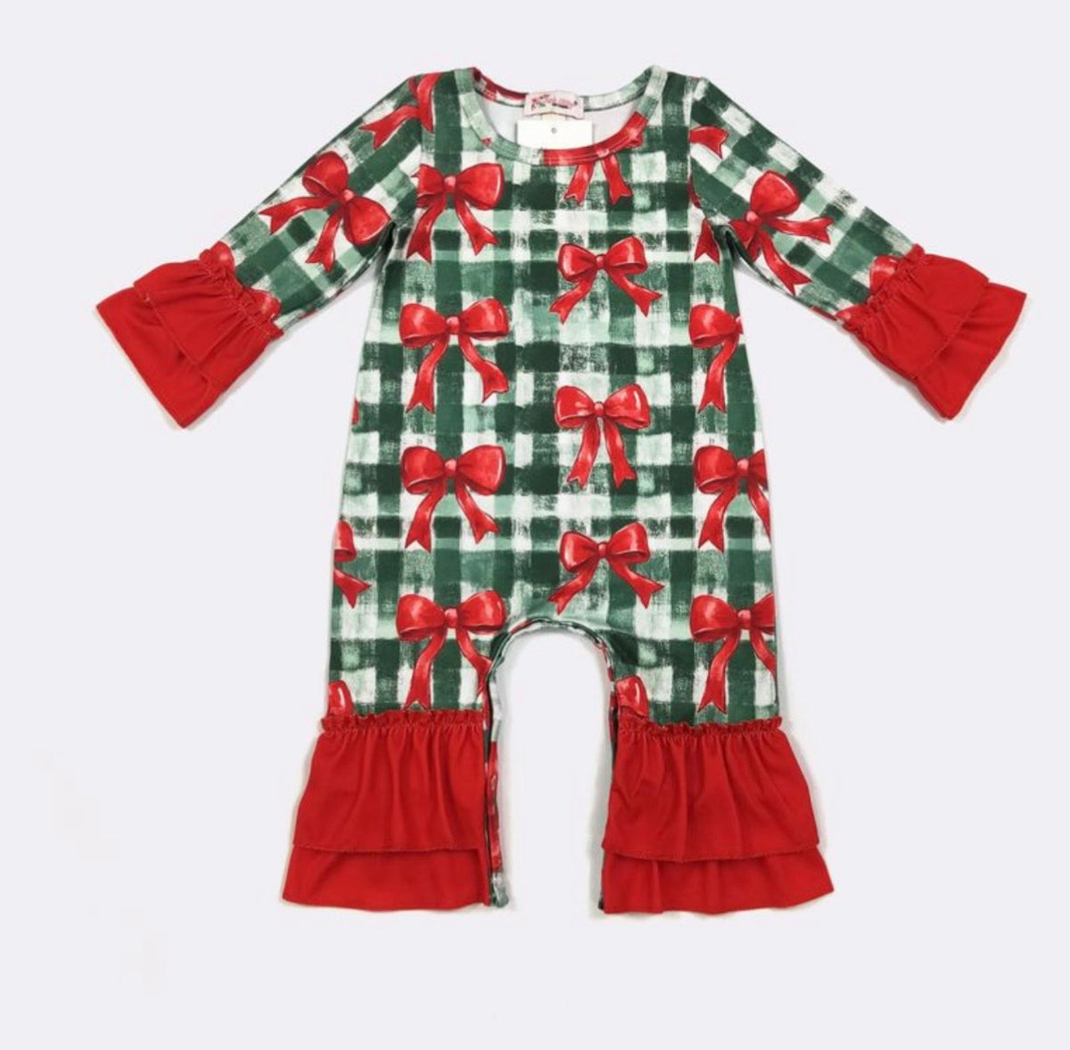Christmas Plaid Romper