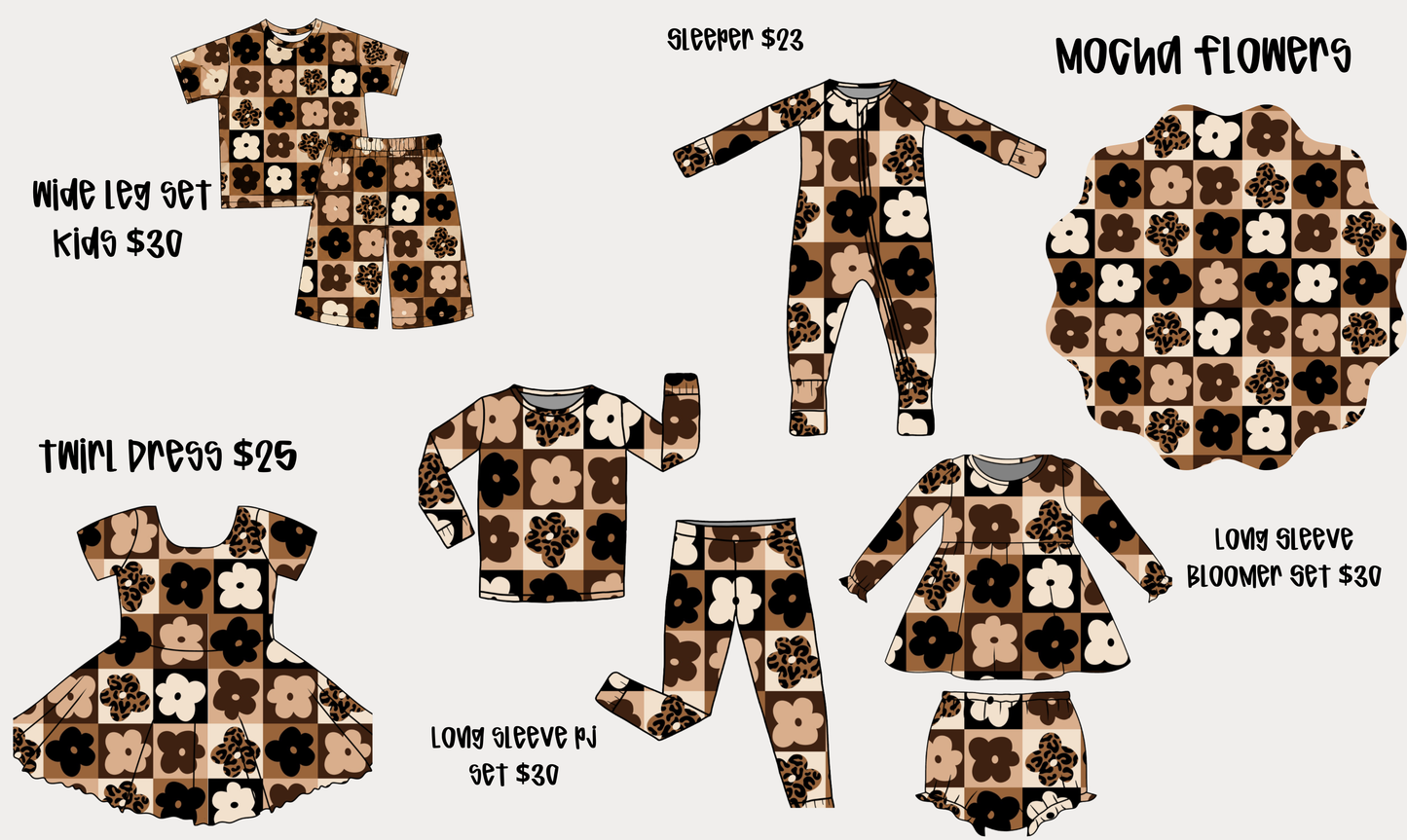 Mocha flowers Bamboo Pre Order