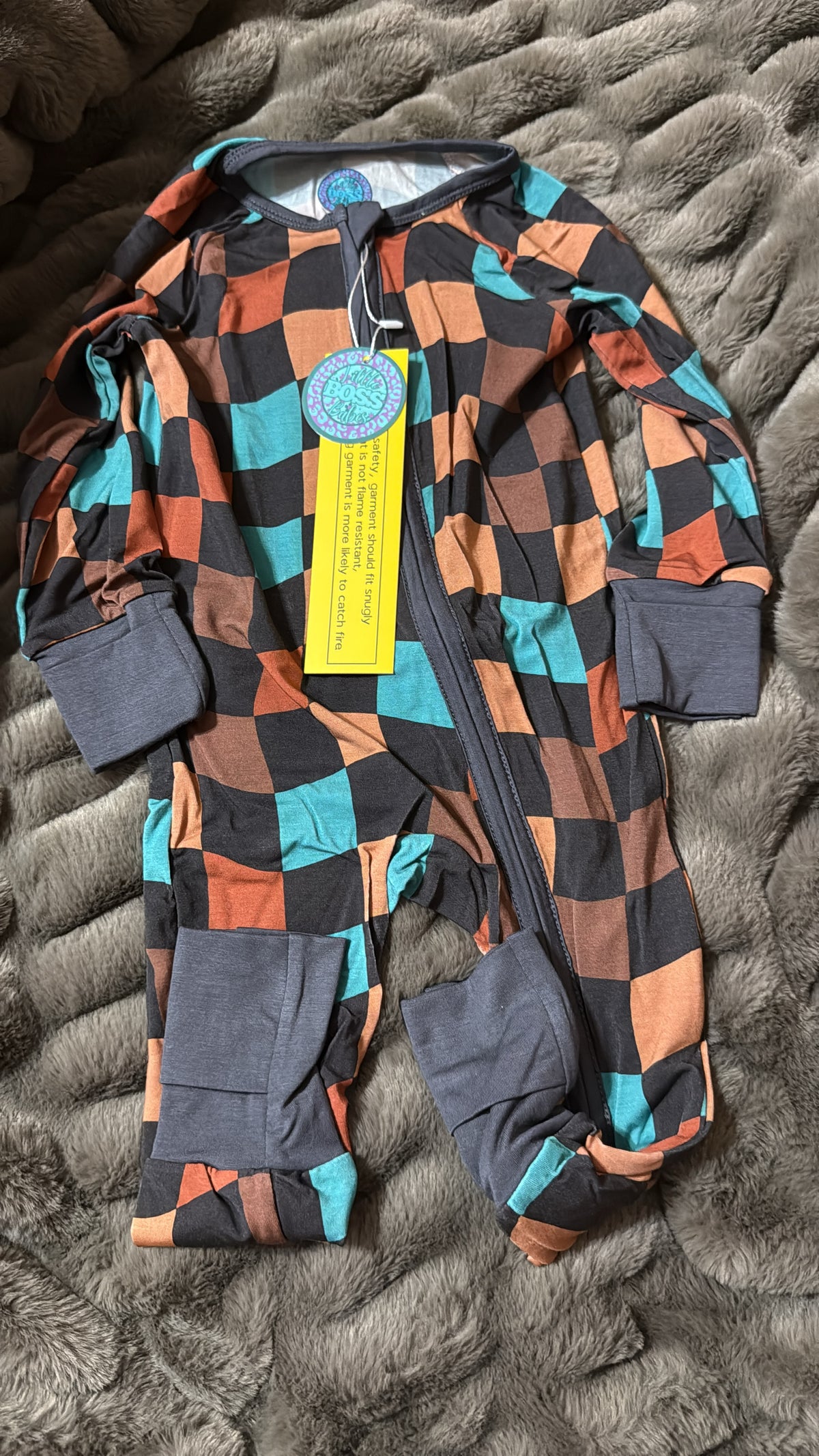 Wavy Checks Bamboo Sleeper