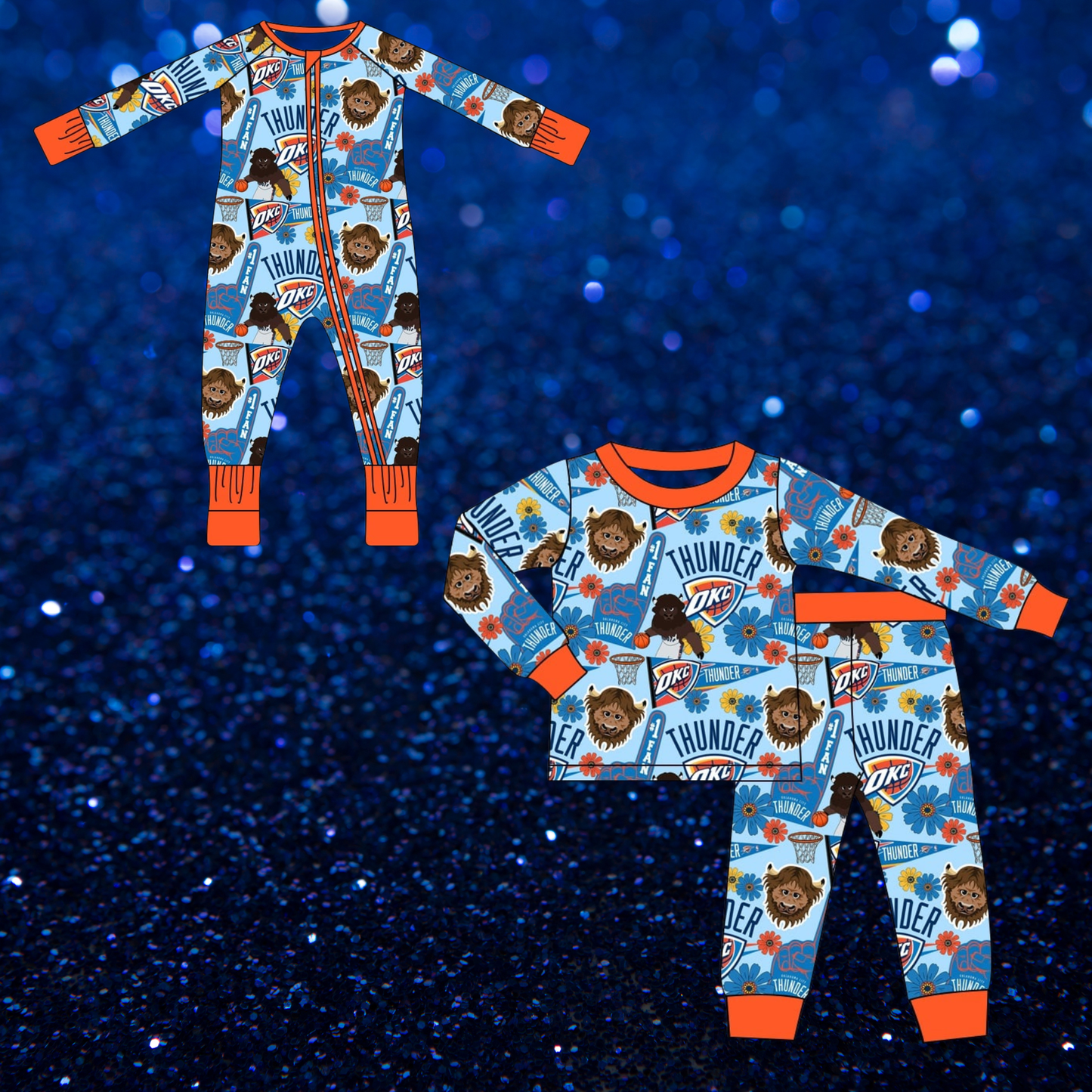 Pre Order Floral OKC Bamboo Pj Set