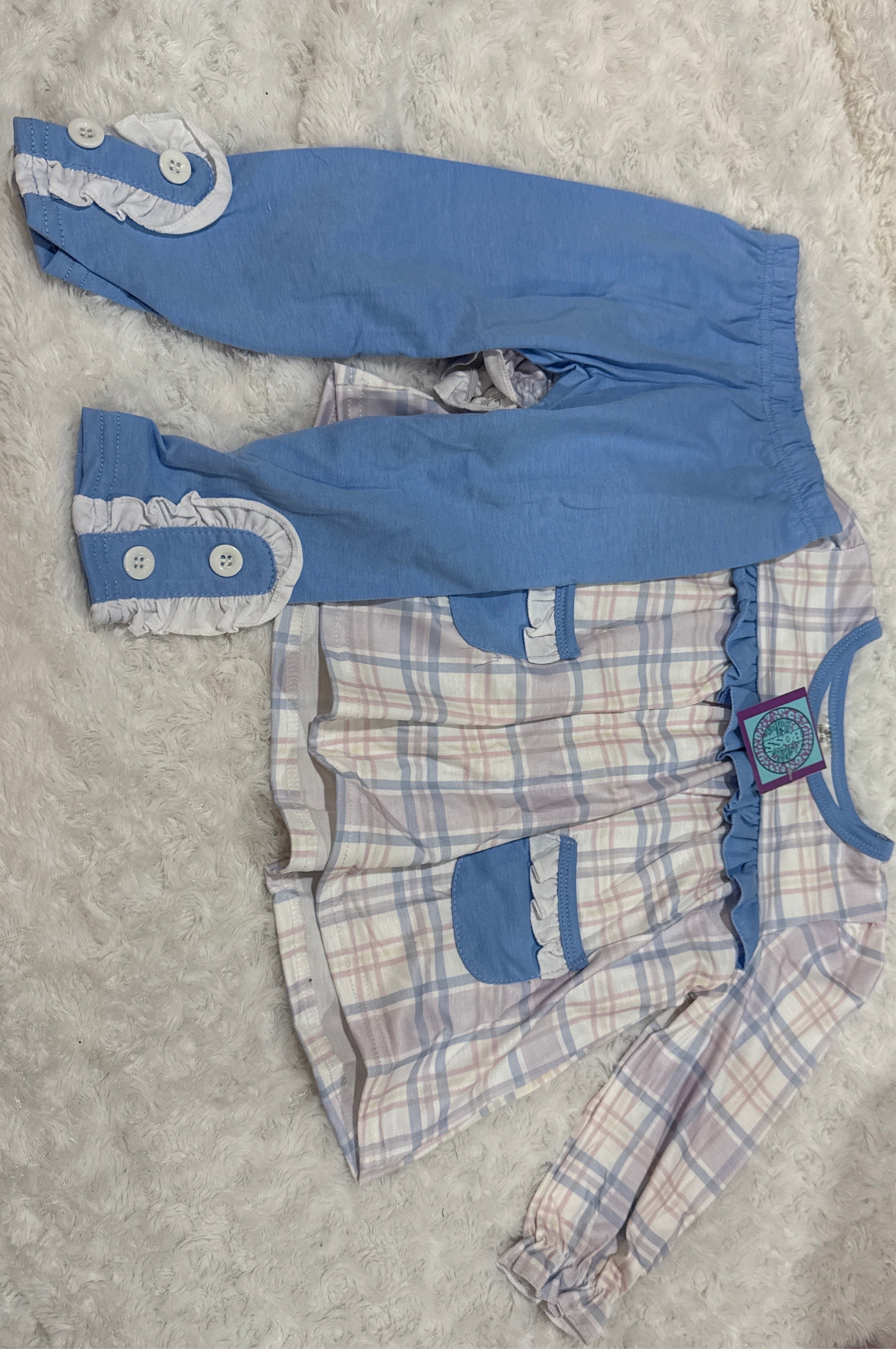 Blue Plaid Set