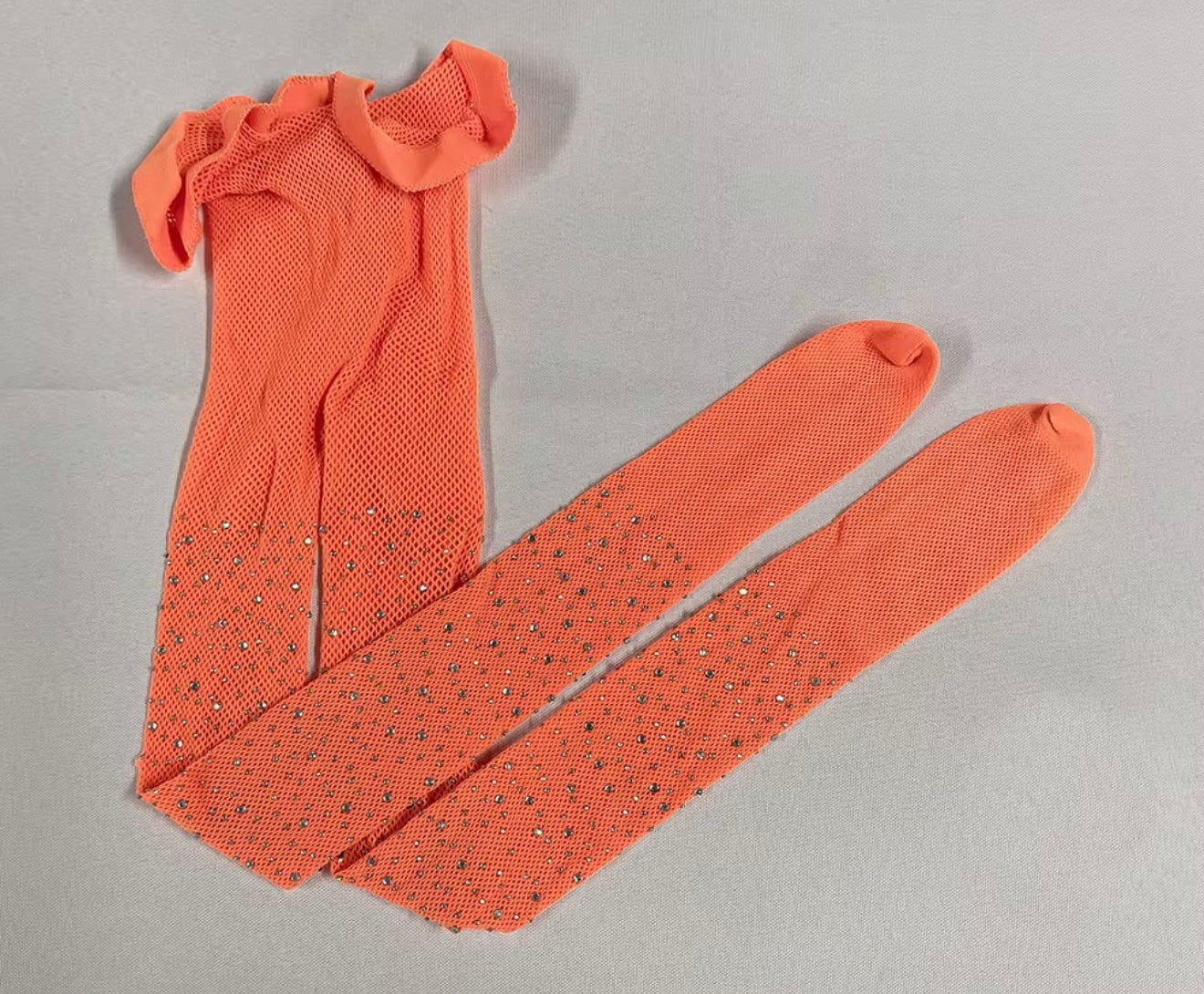 Neon Orange Bling Tights