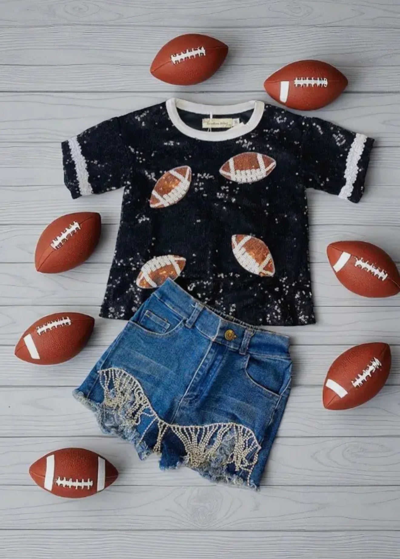 Sequin Football Top