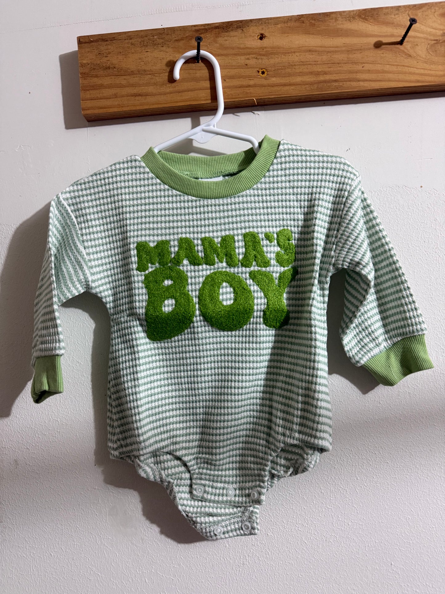 Green Mama’s Boy Romper