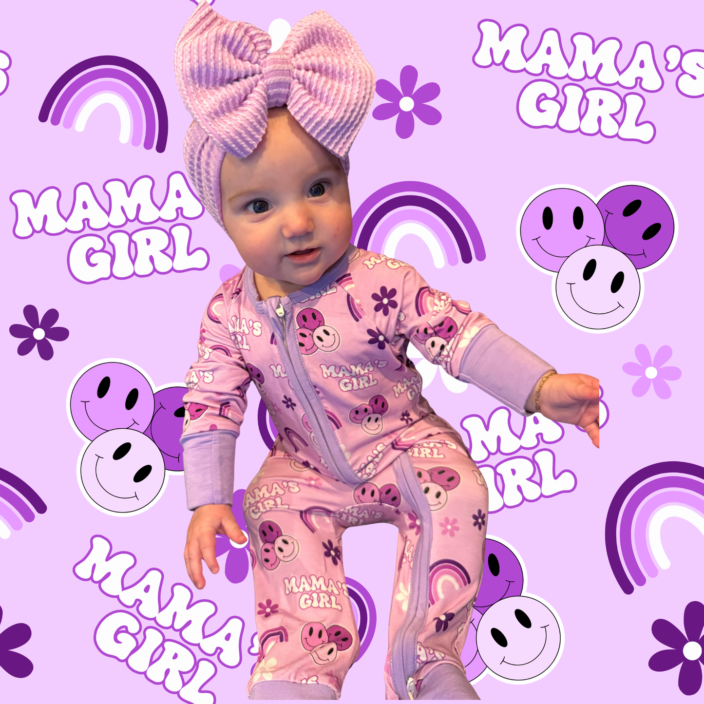 Mama’s Girl Smiley Bamboo Sleeper