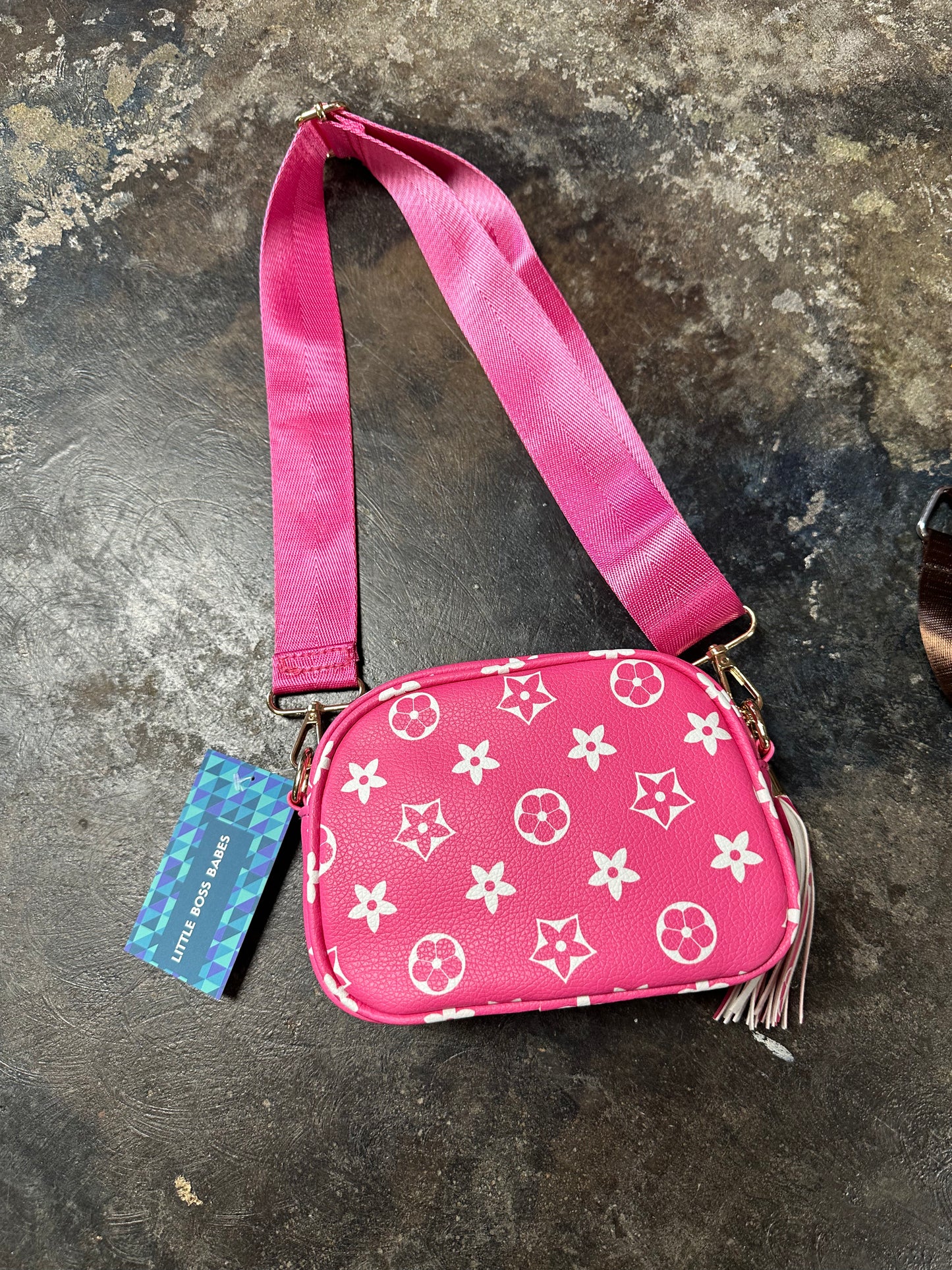 Pink mini crossbody purse