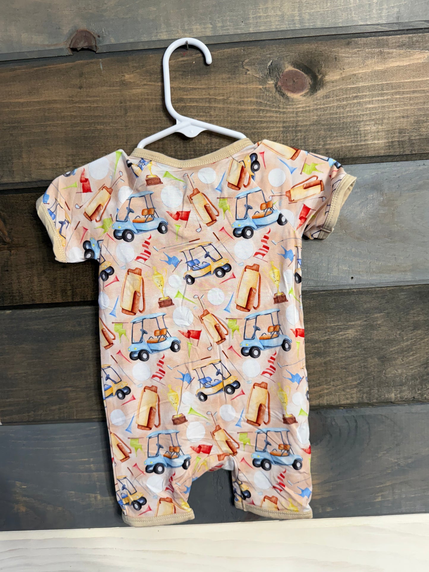 Tan Golf Bamboo Shortie Romper