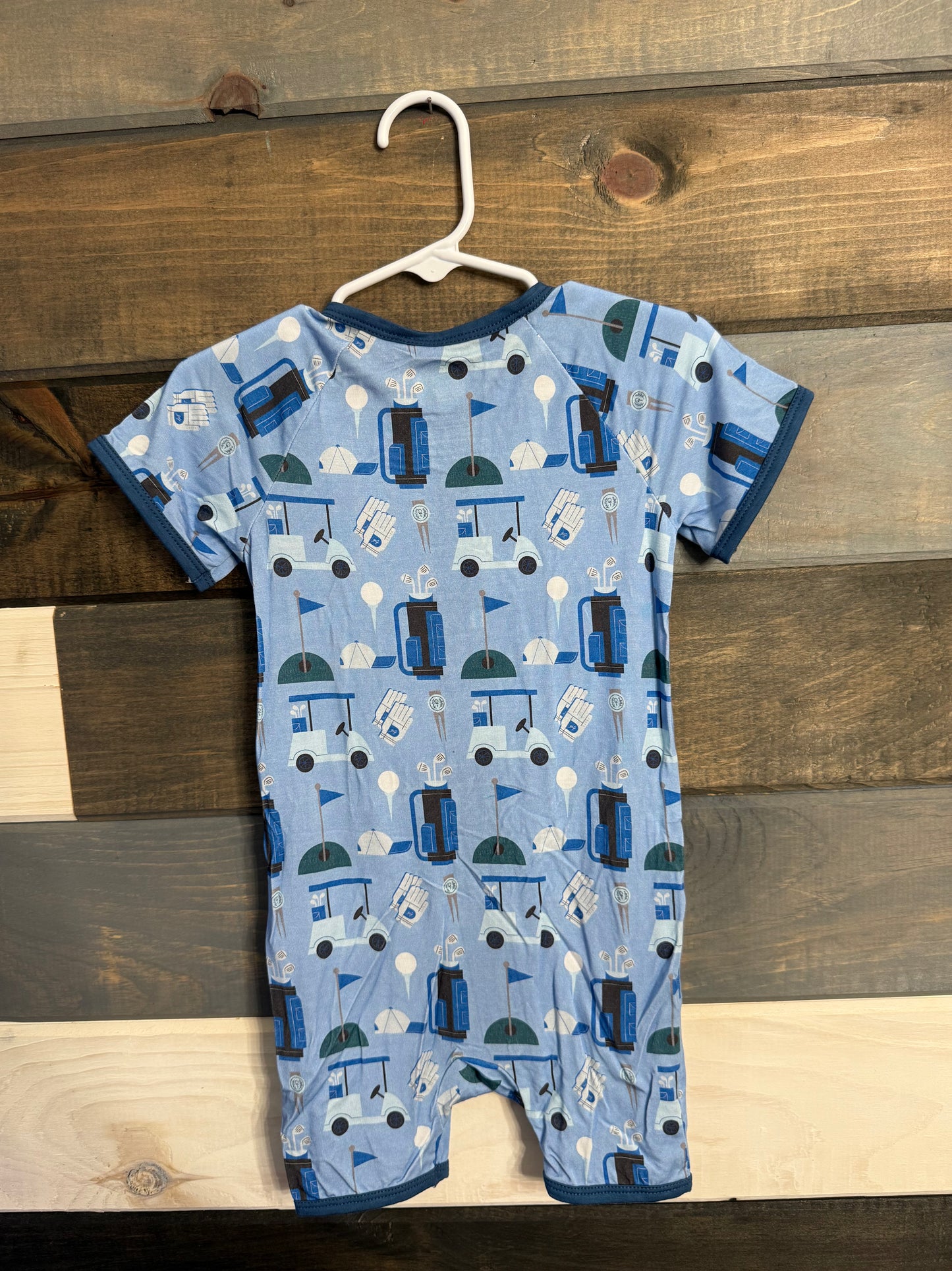 Blue Golf Bamboo Shortie Romper