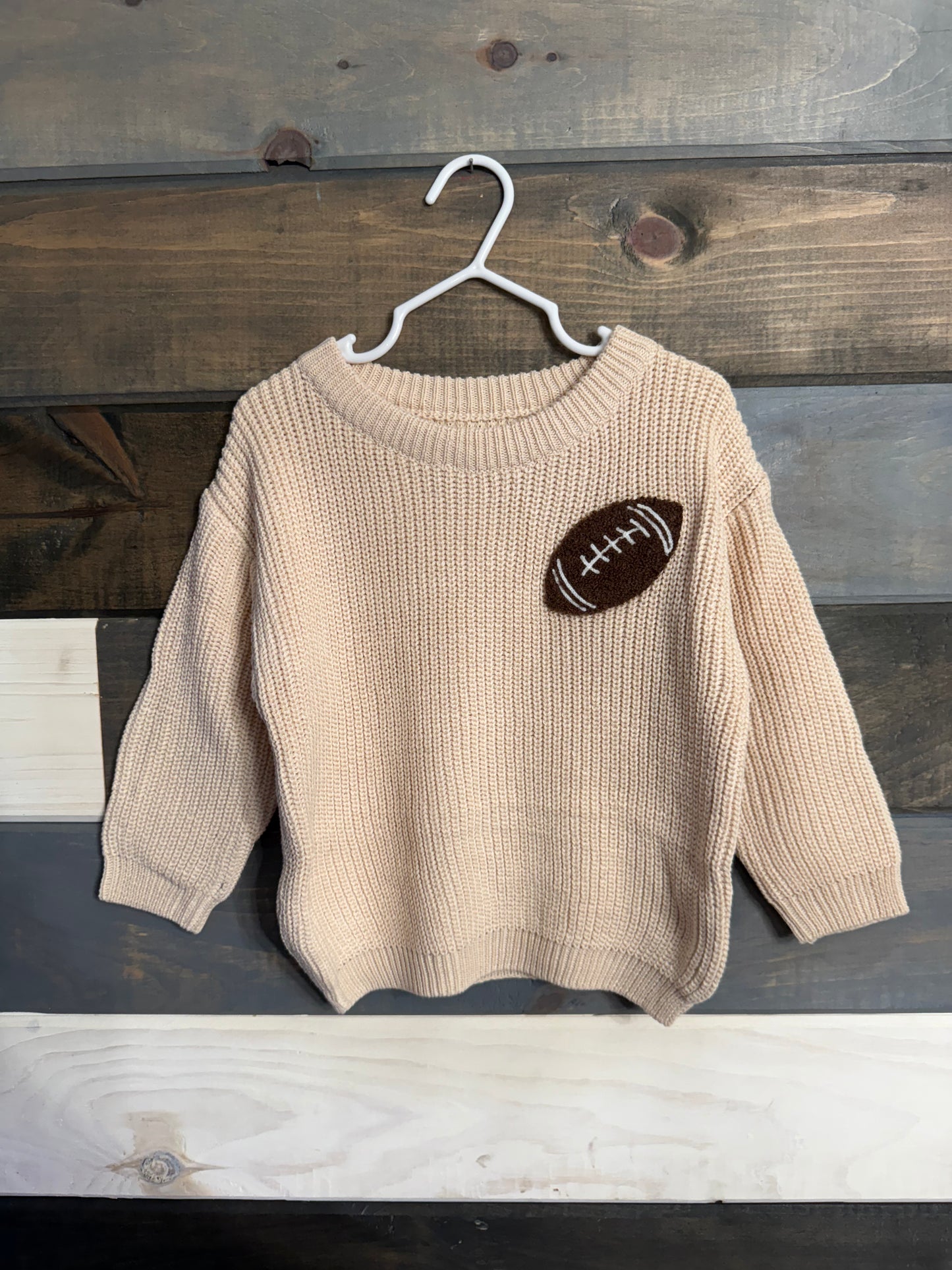 Tan Football Sweater