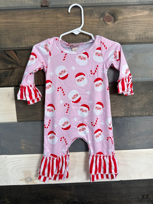 Santa Stripe Romper