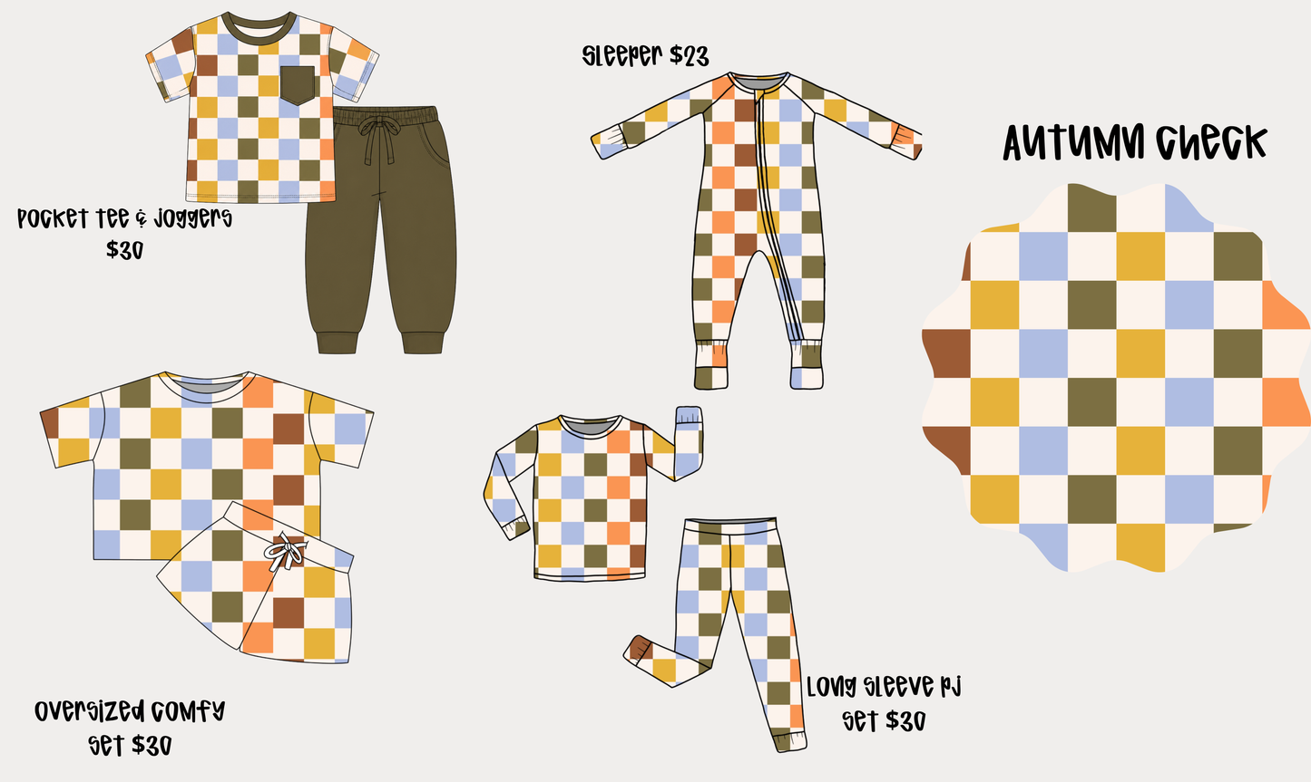 Autumn Checks Bamboo Pre Order