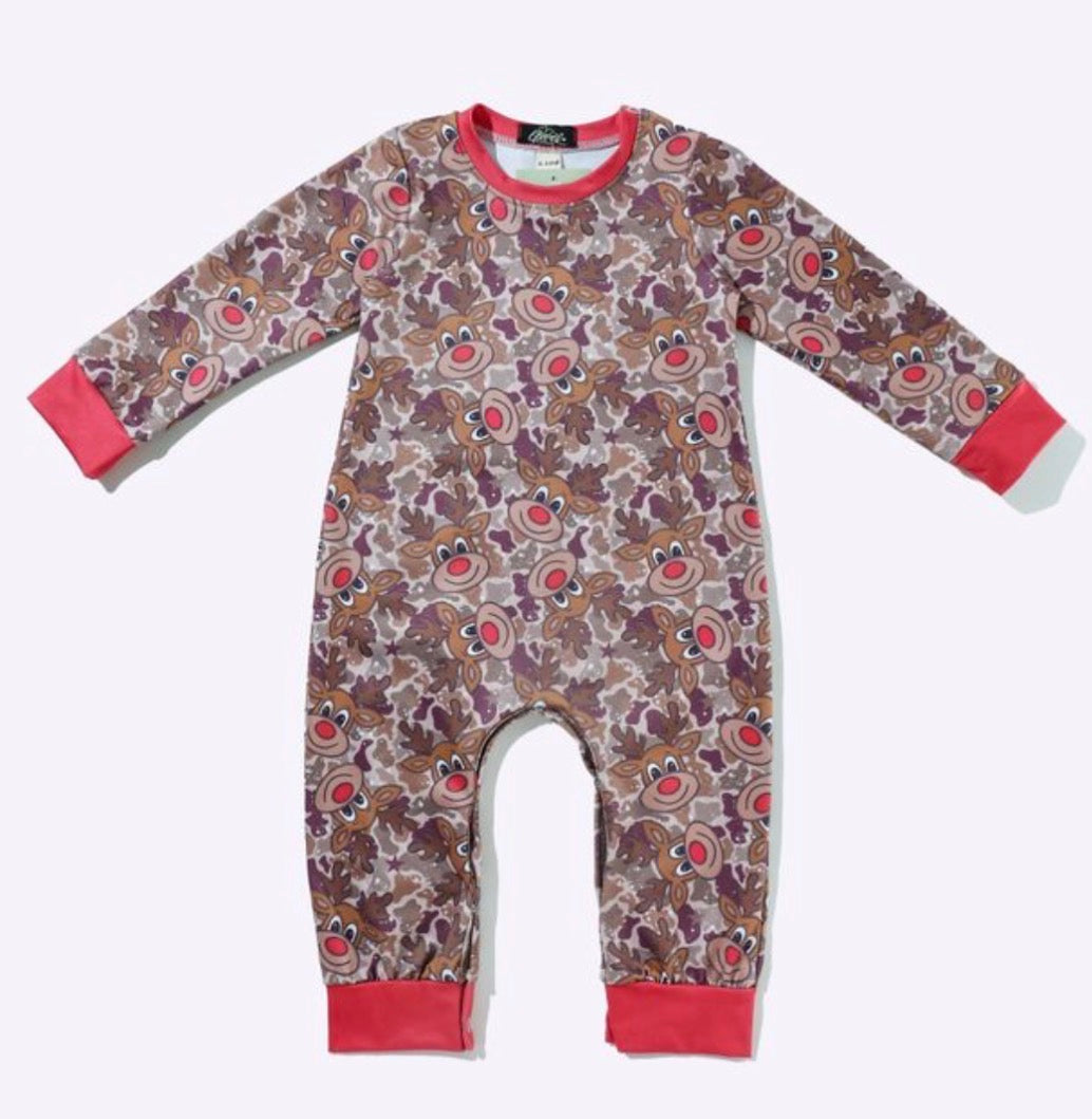 Camo Reindeer Romper