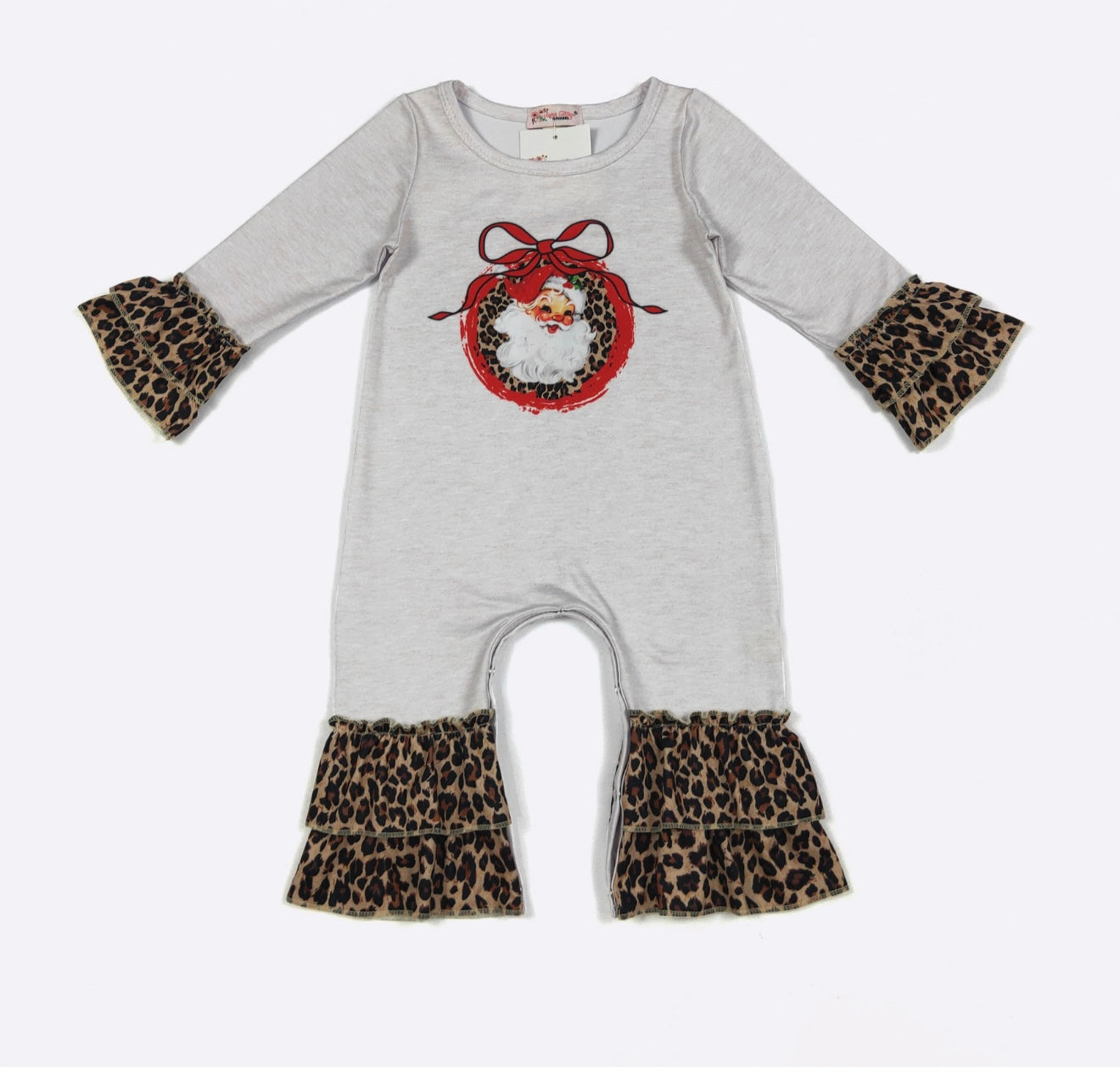 Leopard Santa Romper