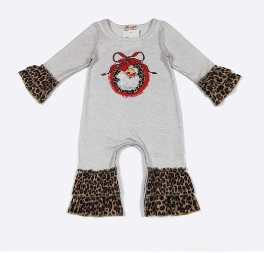 Leopard Santa Romper