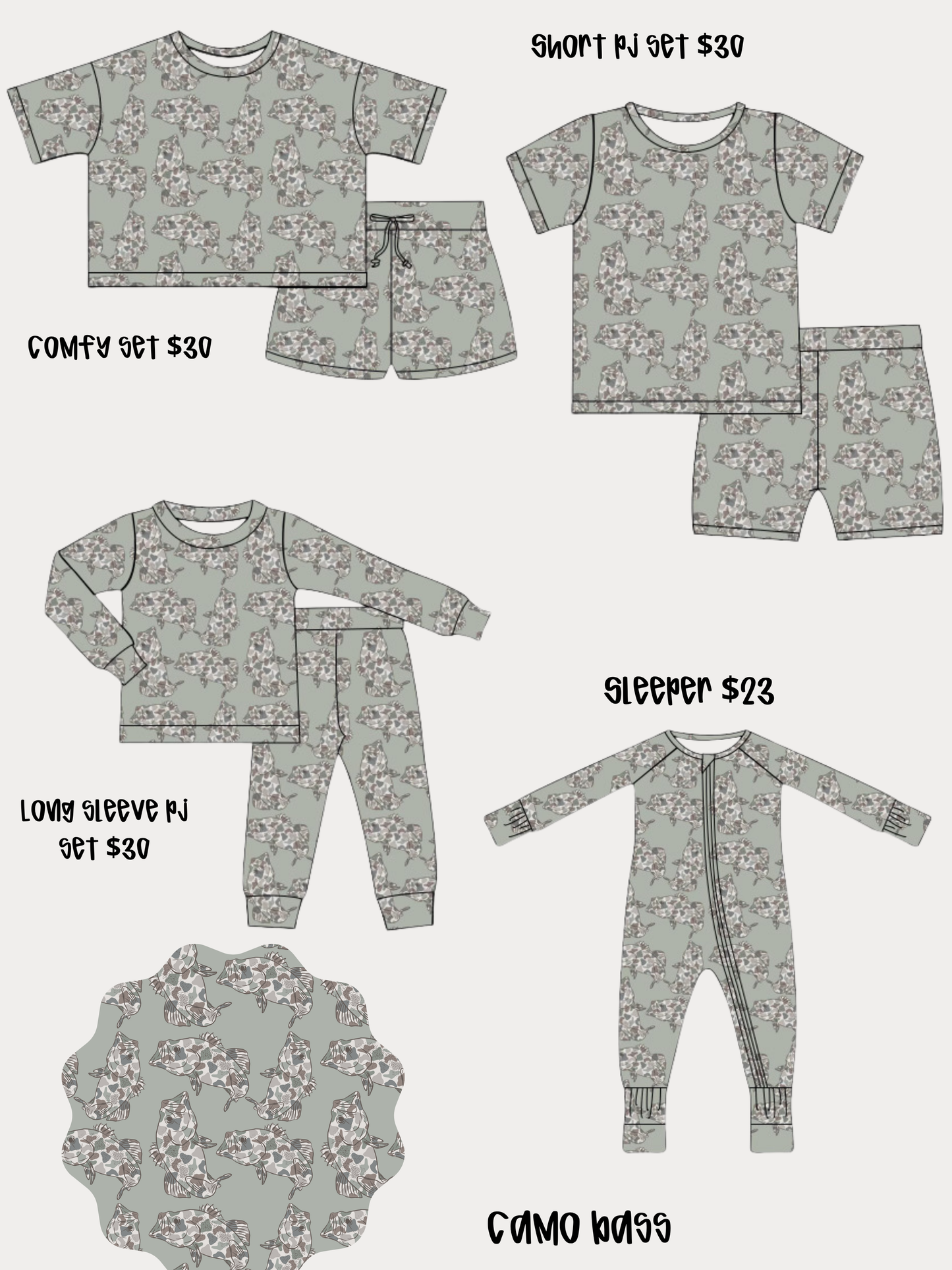 Long Pj Bamboo Set PRE ORDER