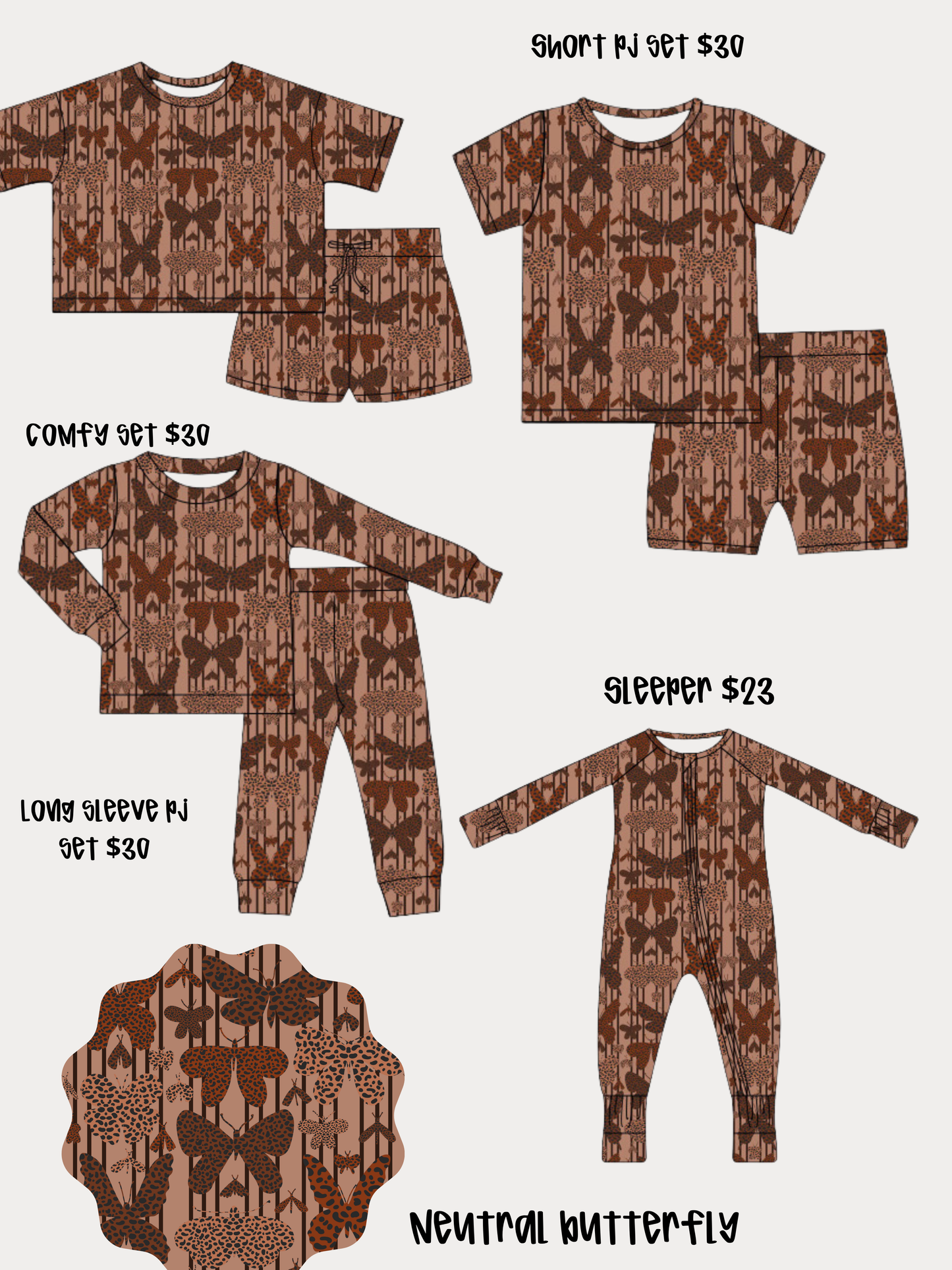 Long Pj Bamboo Set PRE ORDER