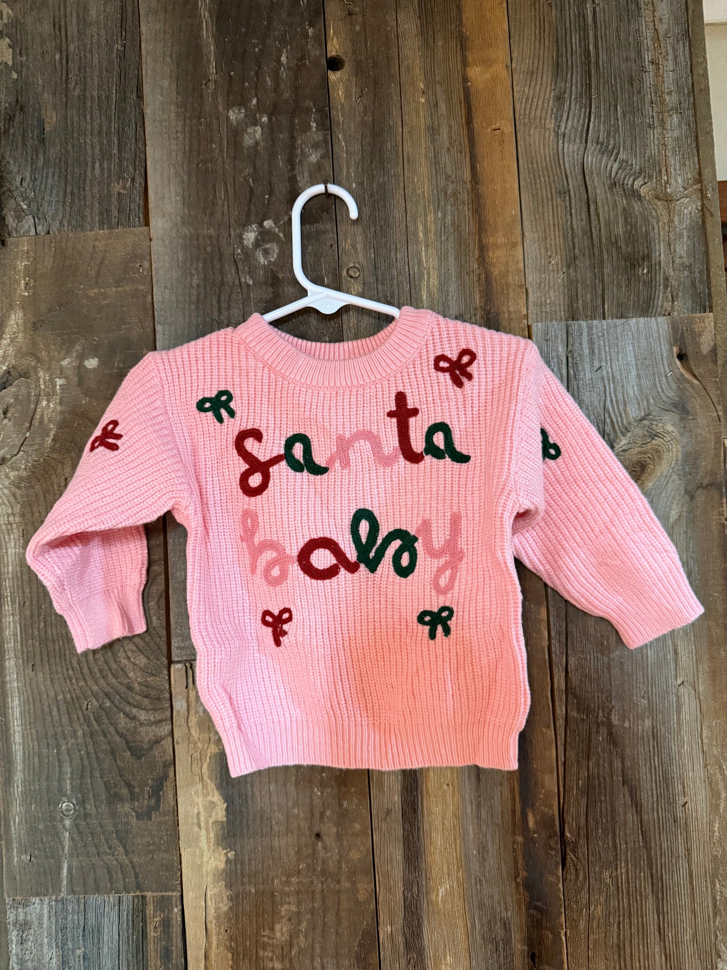 Santa Baby Embroidered Sweater