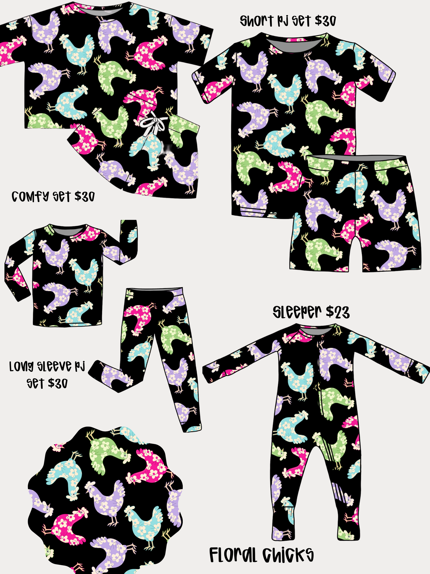 Long Pj Bamboo Set PRE ORDER