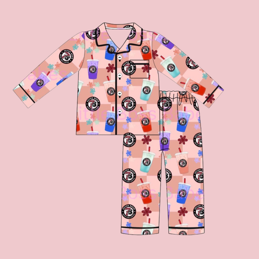 ADULT 7B Energy Pink Bamboo Pajama Set