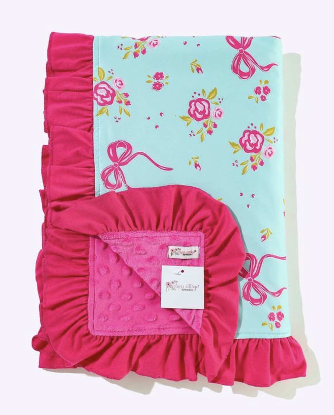 Aqua Flower Blanket