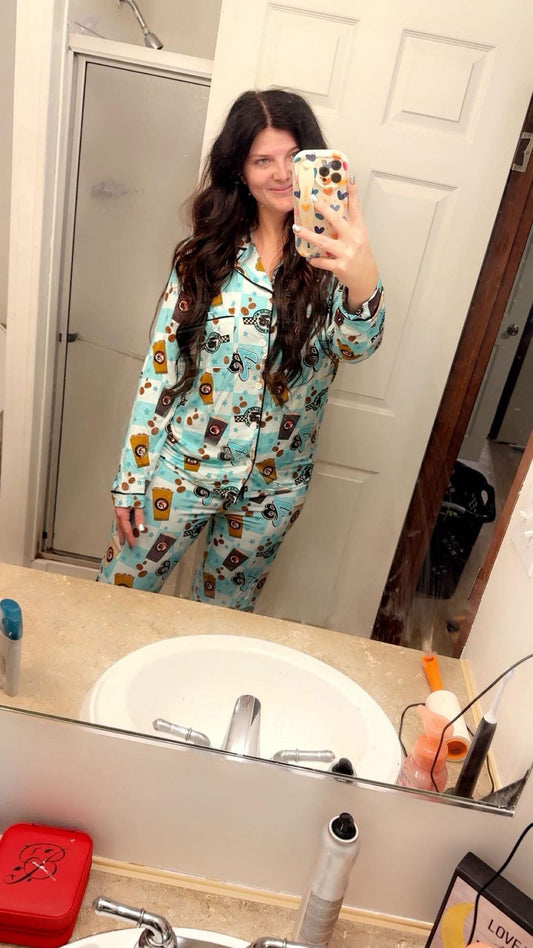 ADULT Blue 7B Bamboo Pajama Set