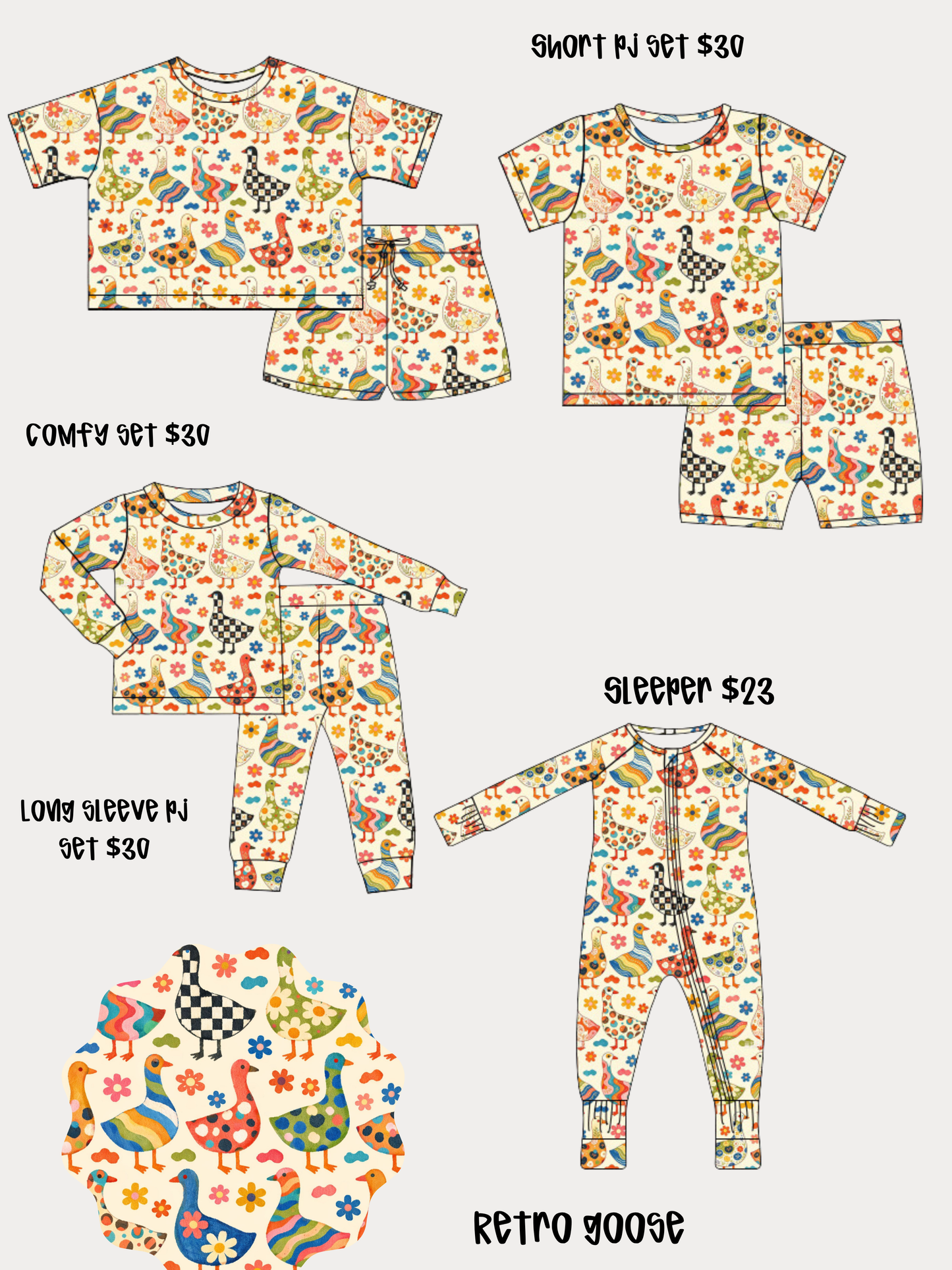 Long Pj Bamboo Set PRE ORDER