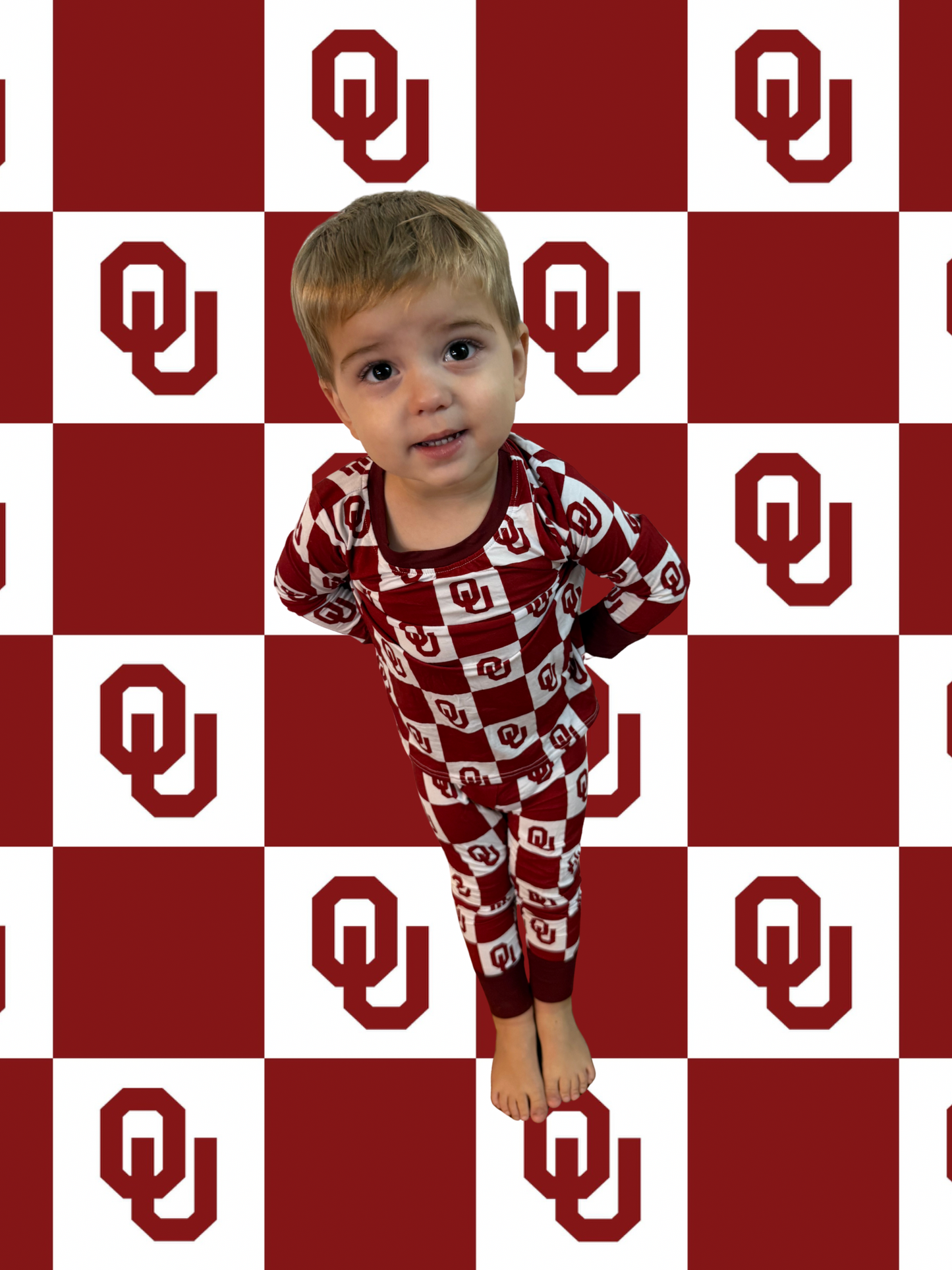 OU Checker Bamboo Pajama Set