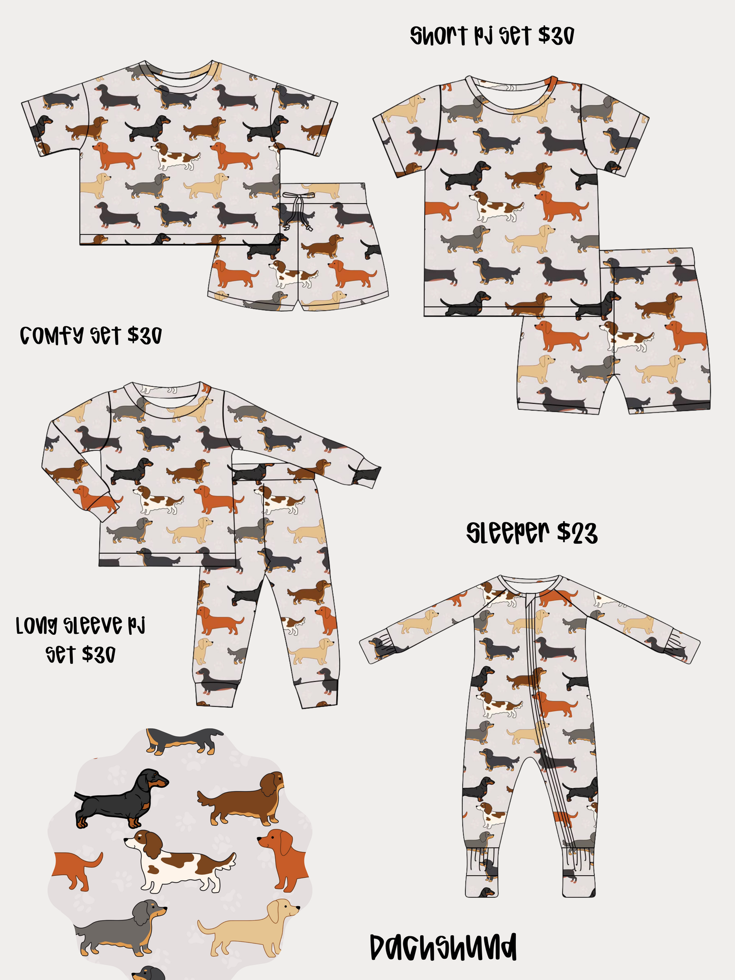 Long Pj Bamboo Set PRE ORDER