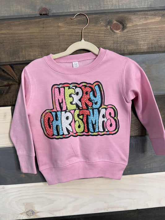 Merry Christmas Pink Pullover