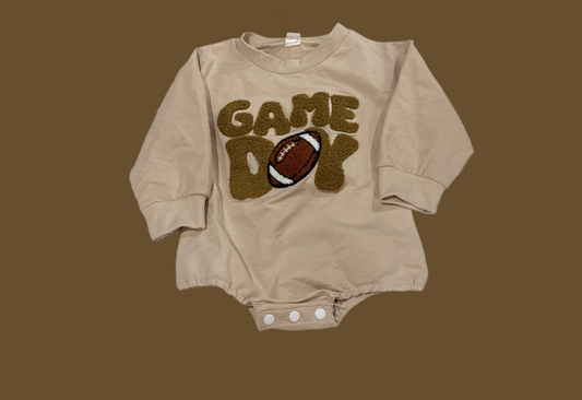 Game Day Beige Romper