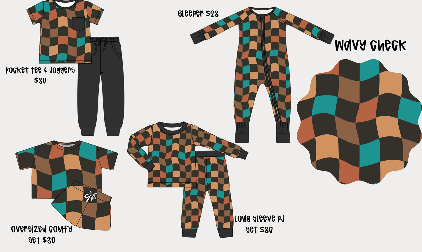 Wavy Check Bamboo Pre Order