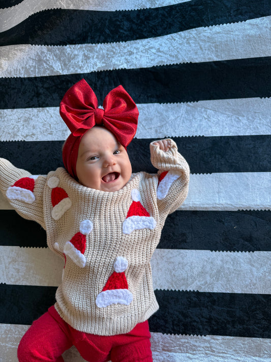 Santa Hat Embroidered Sweater