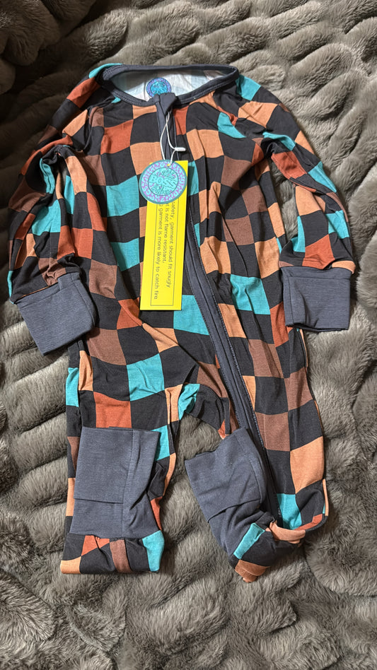 Wavy Checks Bamboo Sleeper