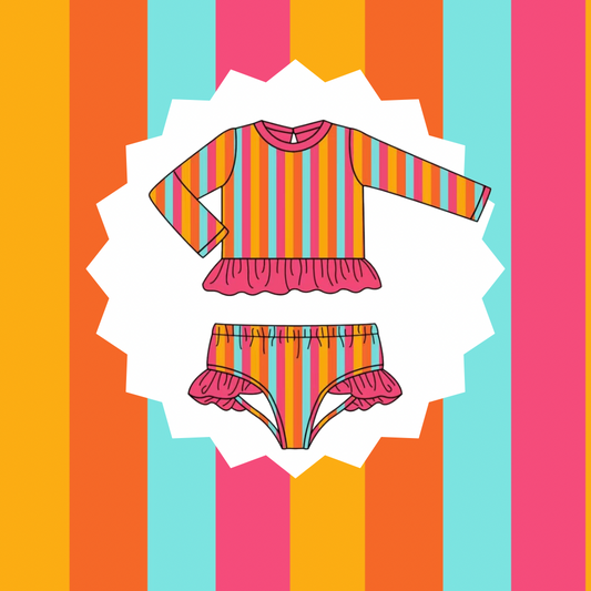 Summer Sherbert Stripes Swim Styles
