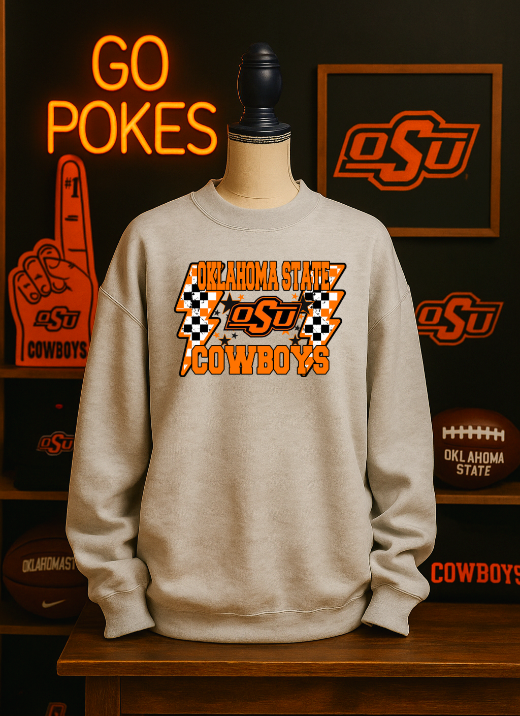 Ok State Lightning Bolts Toddler Styles