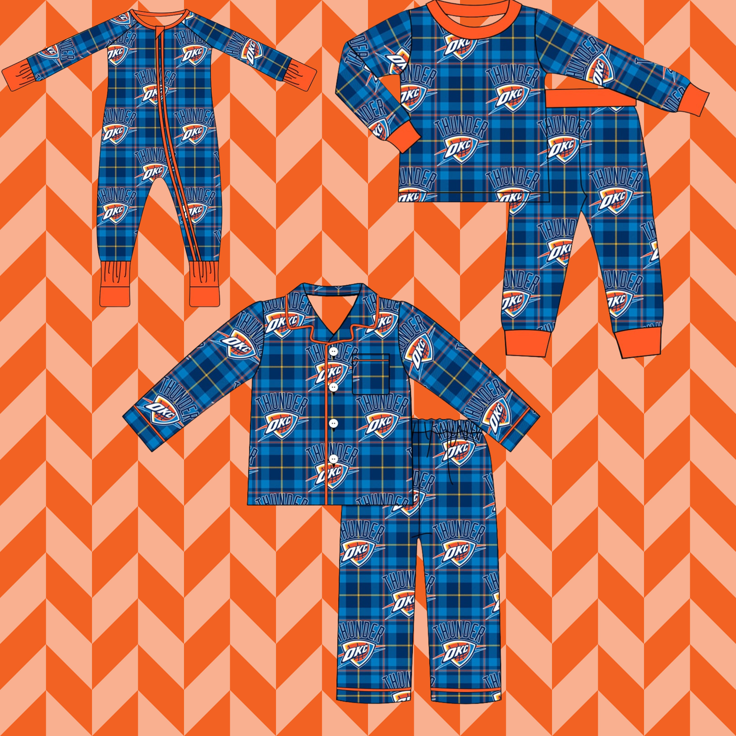 Pre Order ADULT Thunder Plaid Bamboo Pajama Set