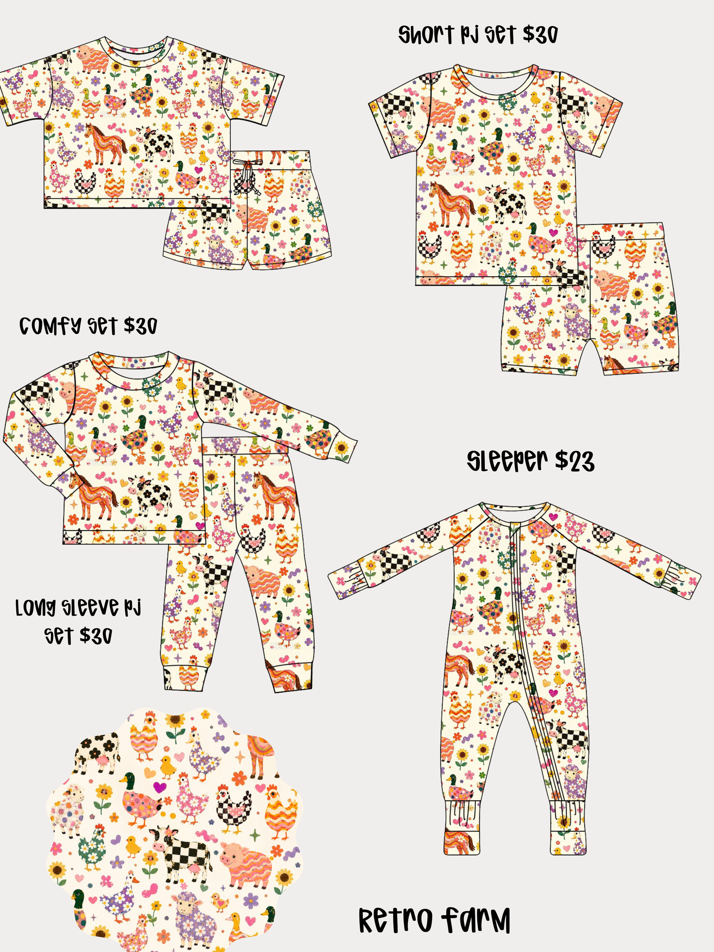Long Pj Bamboo Set PRE ORDER