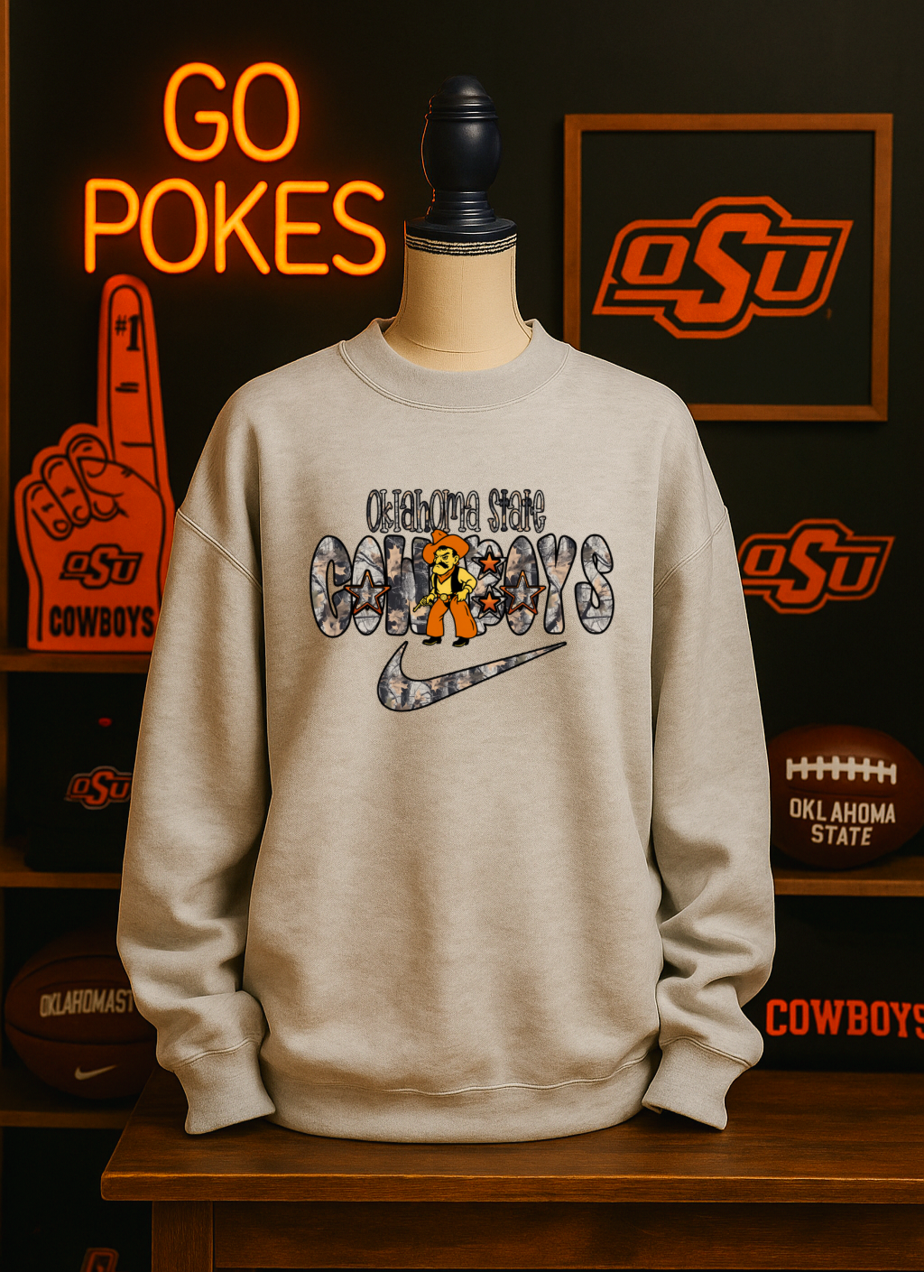 Camo Swoosh Ok State Toddler Styles
