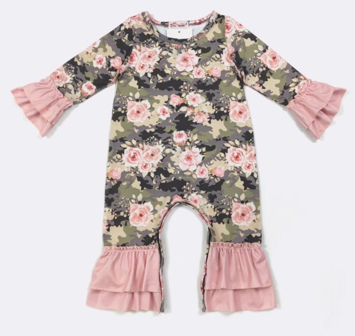 Rose Camo Romper