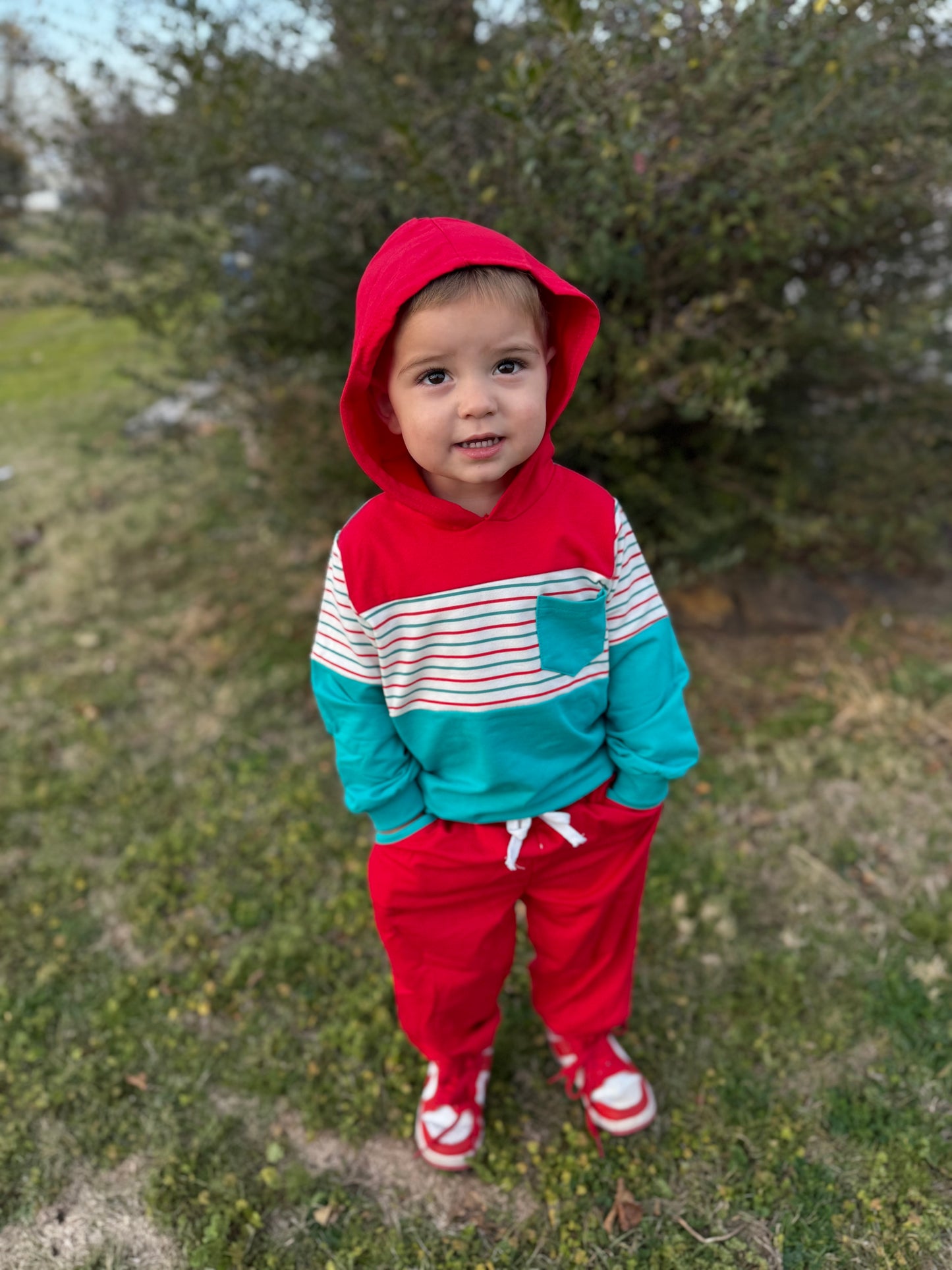 Trippy Red Jogger Set
