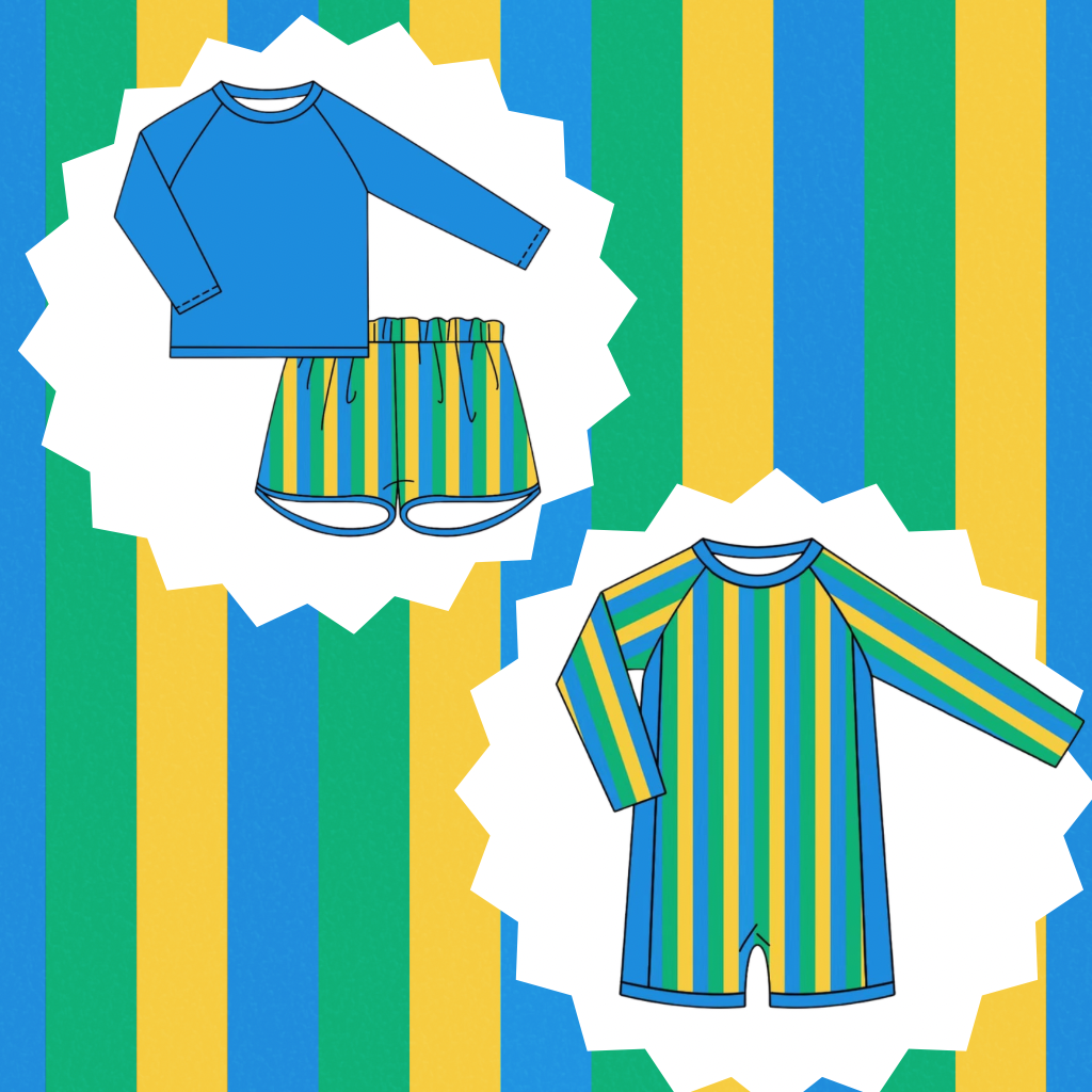 Summer Splash Stripes Swim Styles