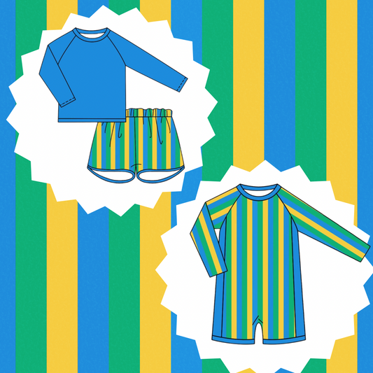 Summer Splash Stripes Swim Styles