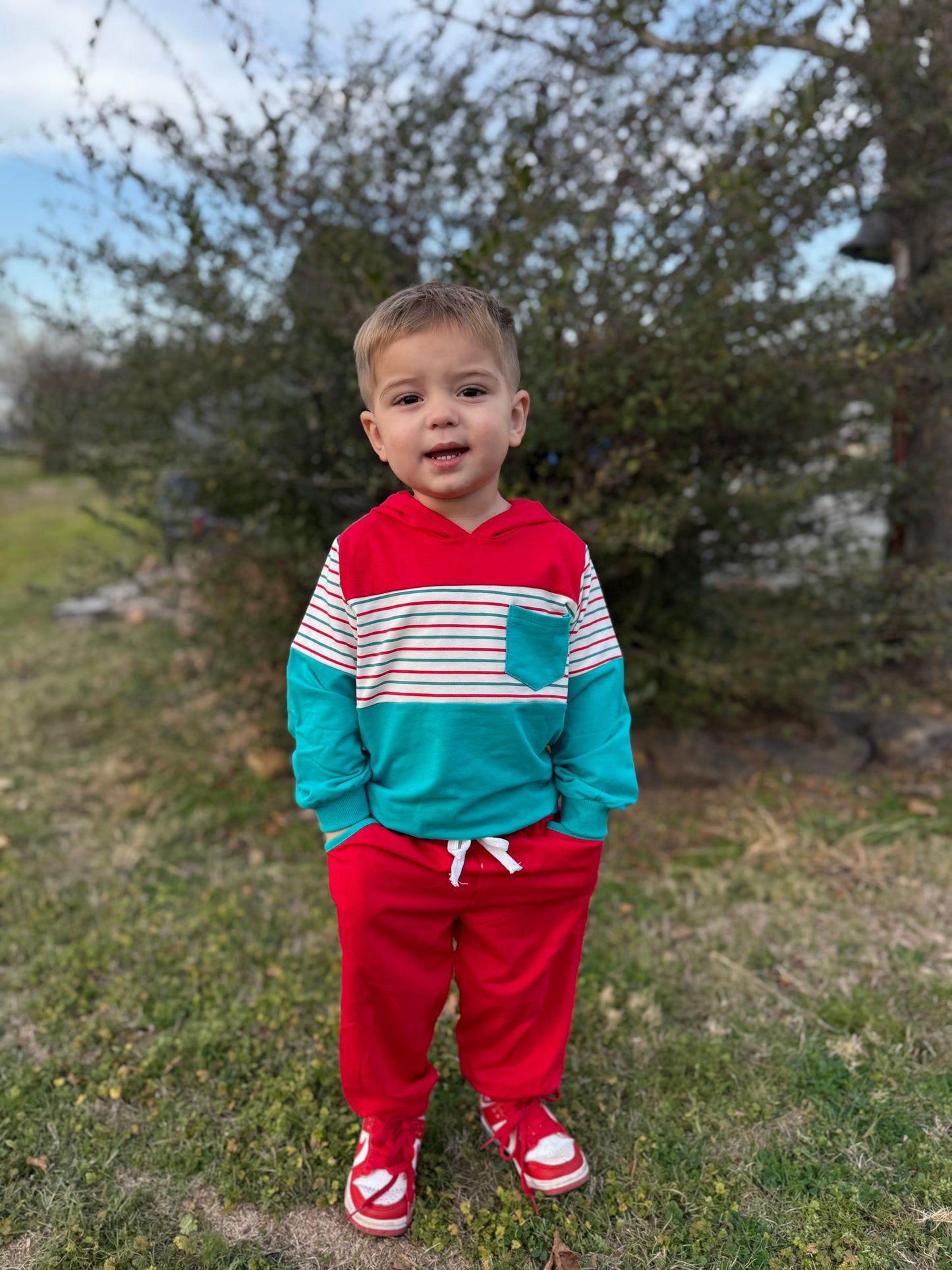 Trippy Red Jogger Set