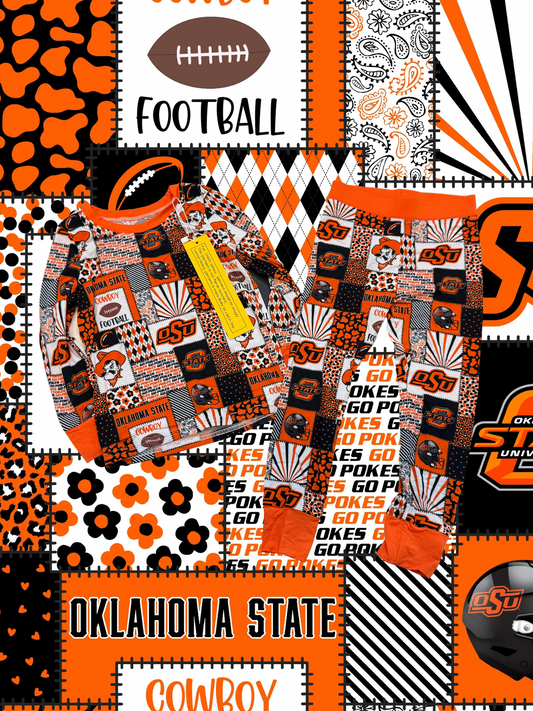 OSU Patchwork Bamboo Pajama Set
