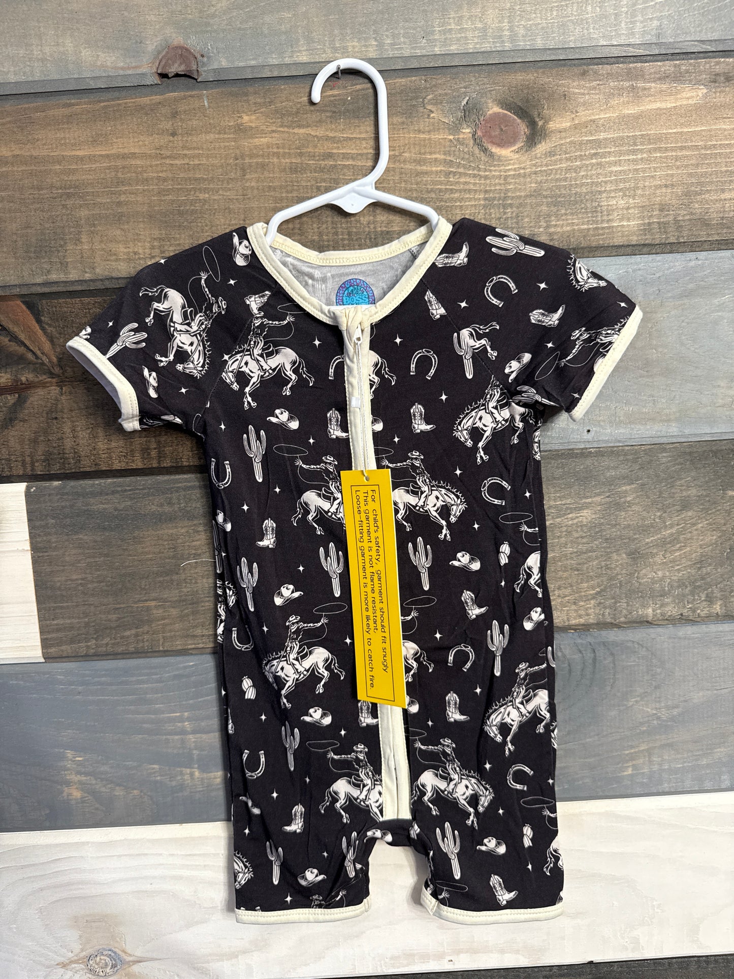 Western Bamboo Shortie Romper