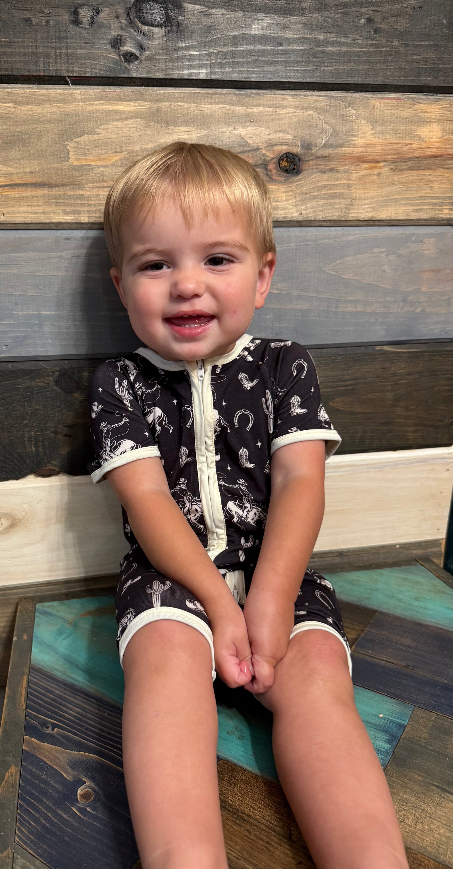 Western Bamboo Shortie Romper