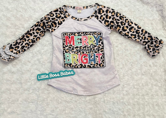 Merry and Bright Leopard Tee