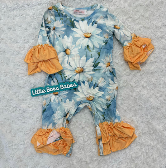 Blue Daisy Romper